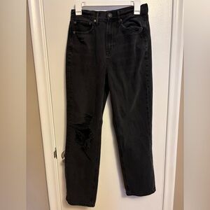 American Eagle Sz 6 Black Highest Rise 90s Boyfriend Jeans